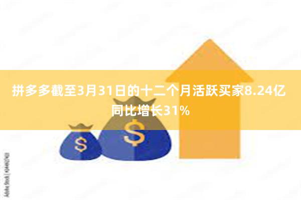 拼多多截至3月31日的十二个月活跃买家8.24亿 同比增长31%