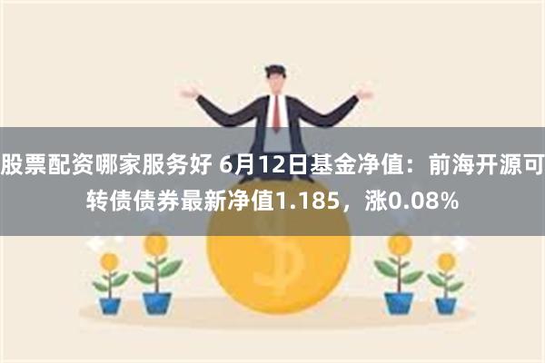 股票配资哪家服务好 6月12日基金净值：前海开源可转债债券最新净值1.185，涨0.08%