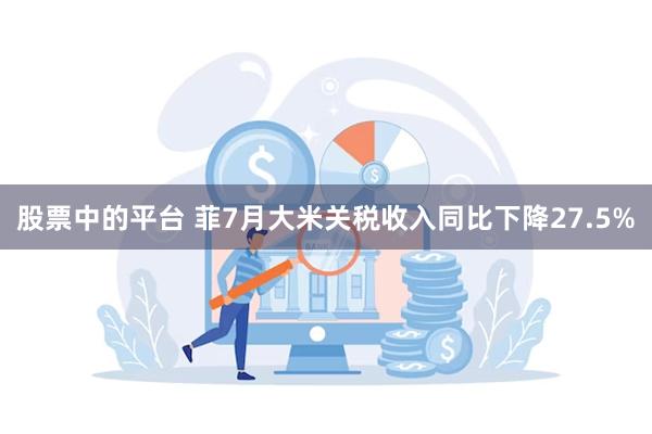 股票中的平台 菲7月大米关税收入同比下降27.5%